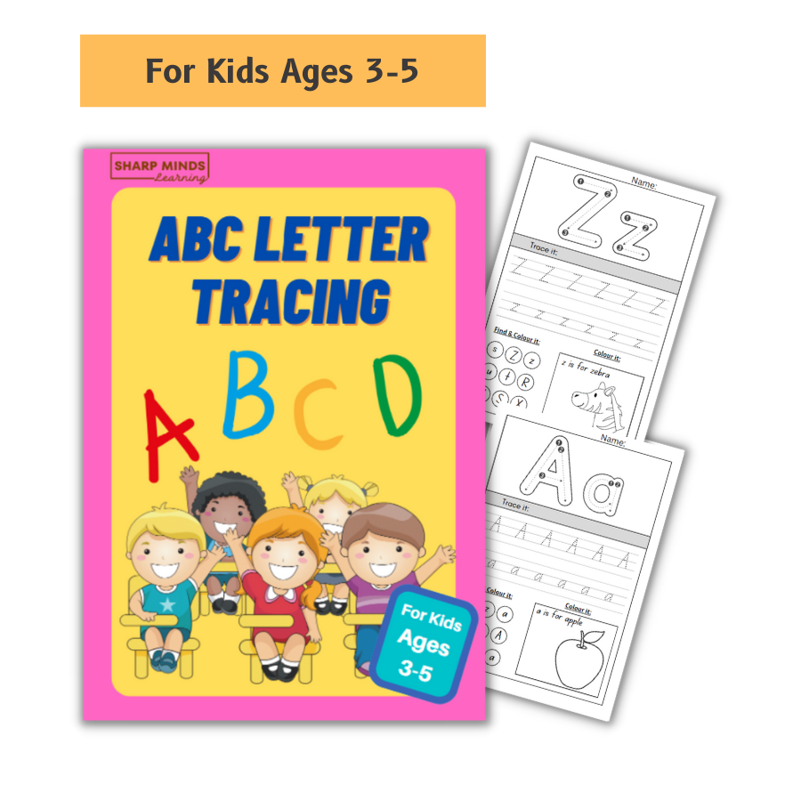 Alphabet Tracing Worksheets, For Kids Ages 3-5 – Sharp Minds Learning
