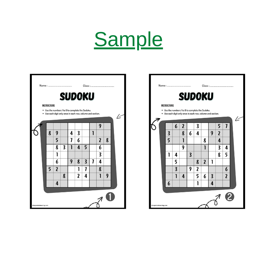 Sudoku Puzzles for kid ages 8-12