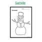 Winter Coloring Sheets, 7 pages, For Kids 3-6