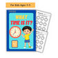 What Time Is It? Time Practice Worksheets, 15 Pages, For Ages 3-5