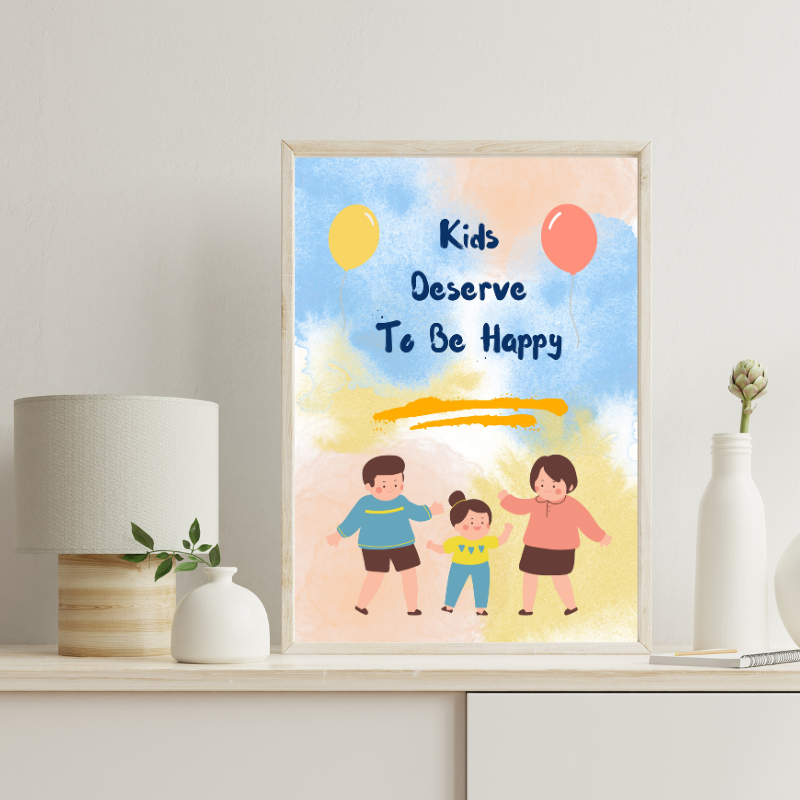 Kids Happiness Quote | Printable Poster